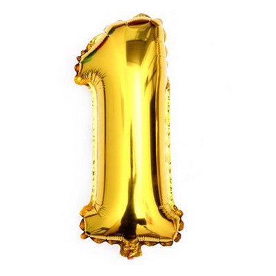 Number : (1) Set Of 1 PCS. Counting Golden Foil Balloon