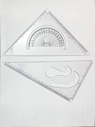 Transparent Triangle Ruler Set Square 10X12 Inch