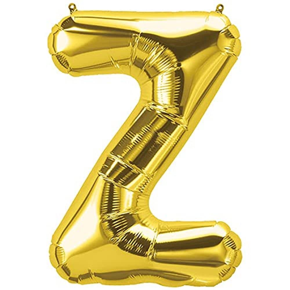 Letter : (Z) Set Of 1 PCS. Alphabet Golden Foil Balloon