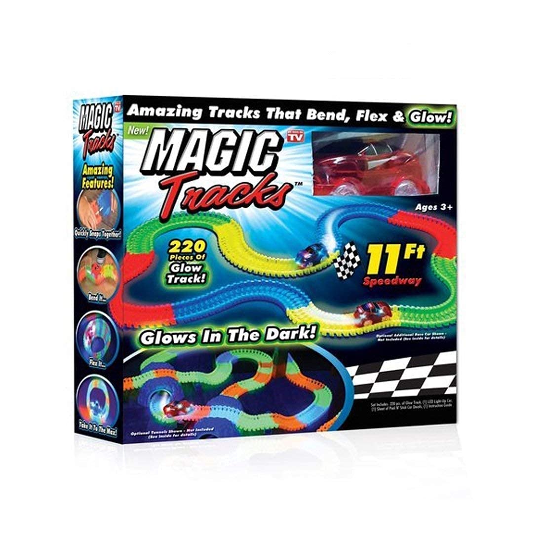 Magic Track Car Tracks That Bend & The Car is Glow Magic Tracks Car