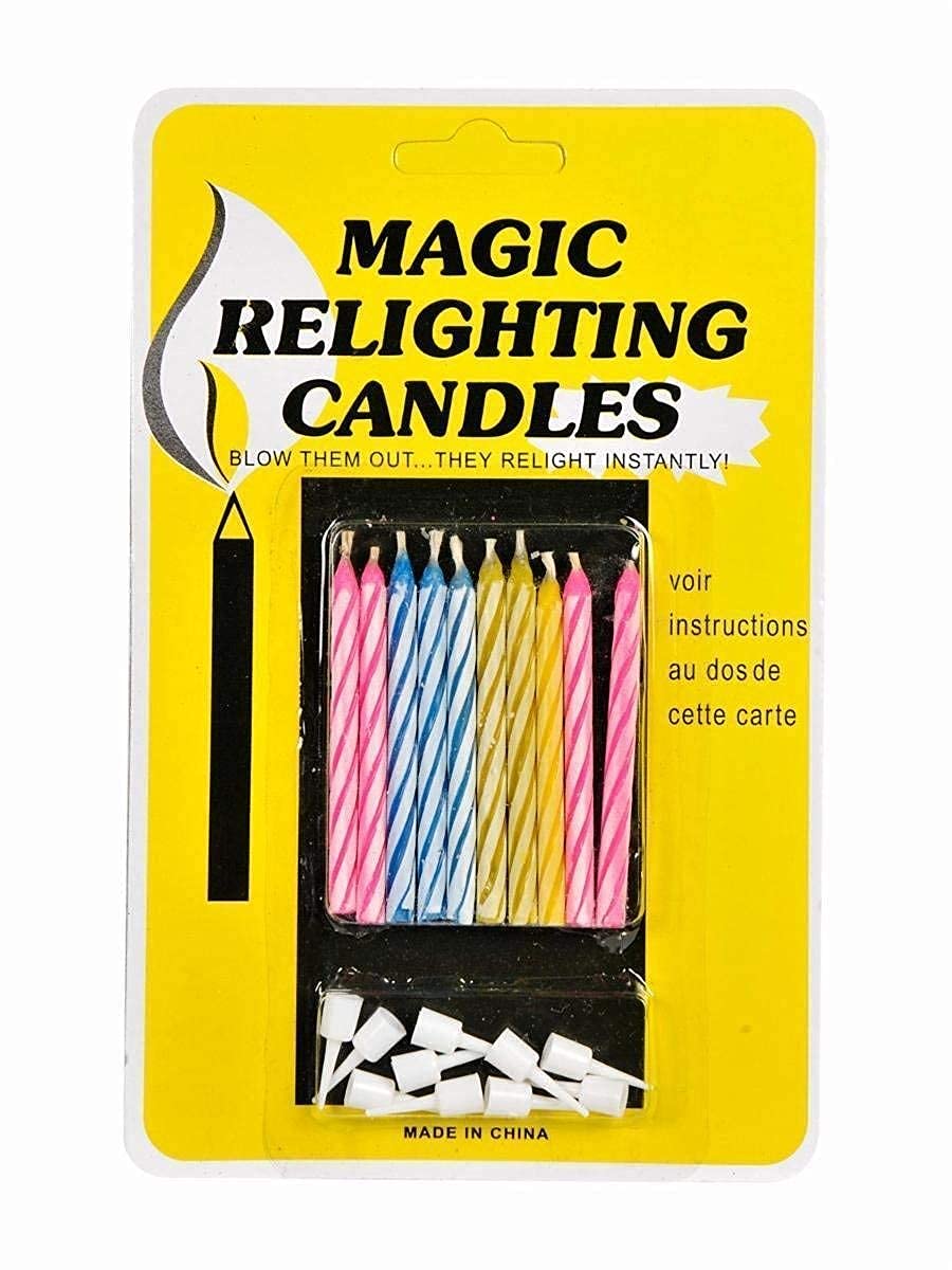 Magic Relighting Birthday Candles (Multicolor)