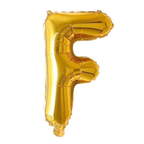Letter : (F) Set Of 1 PCS. Alphabet Golden Foil Balloon