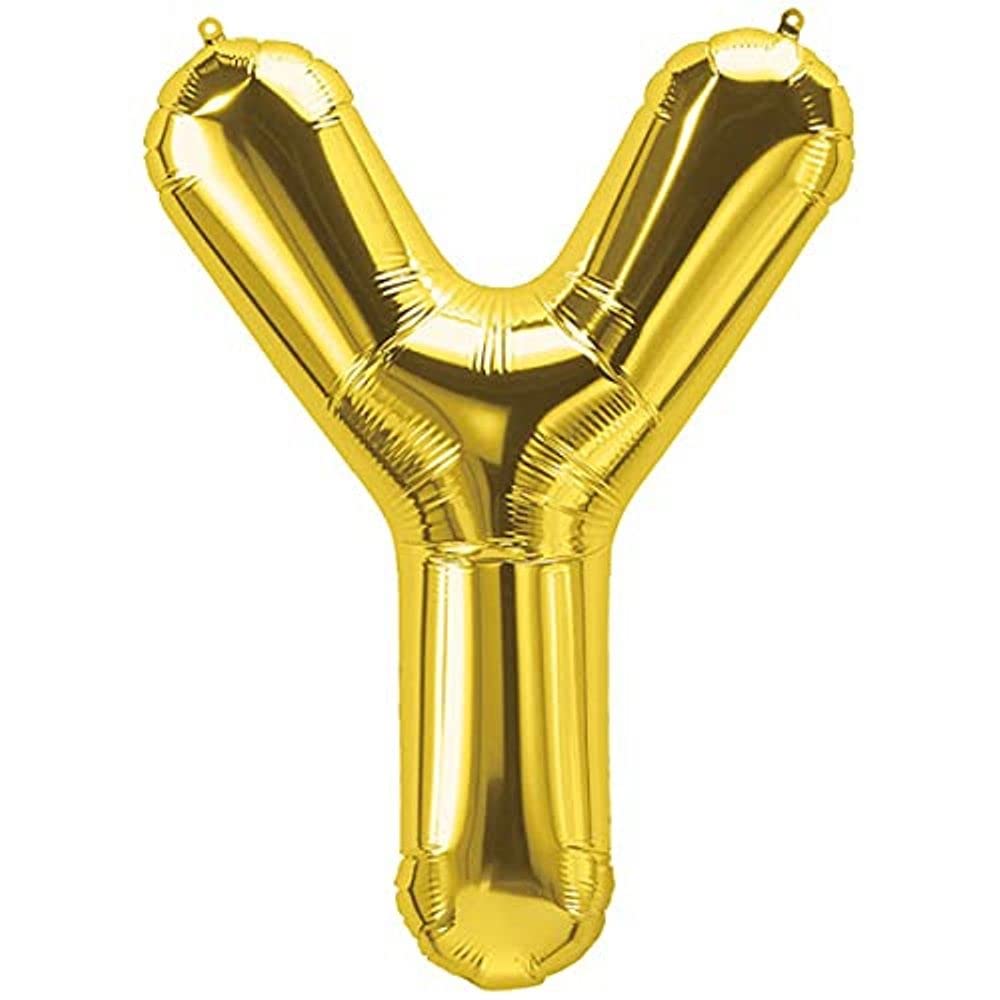 Letter : (Y) Set Of 1 PCS. Alphabet Golden Foil Balloon