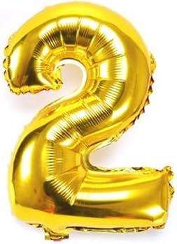 Number : (2) Set Of 1 PCS. Counting Golden Foil Balloon
