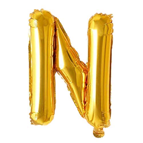 Letter : (N) Set Of 1 PCS. Alphabet Golden Foil Balloon