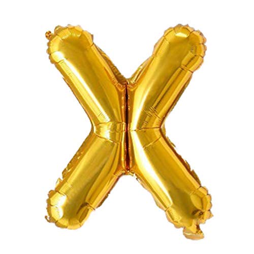 Letter : (X) Set Of 1 PCS. Alphabet Golden Foil Balloon