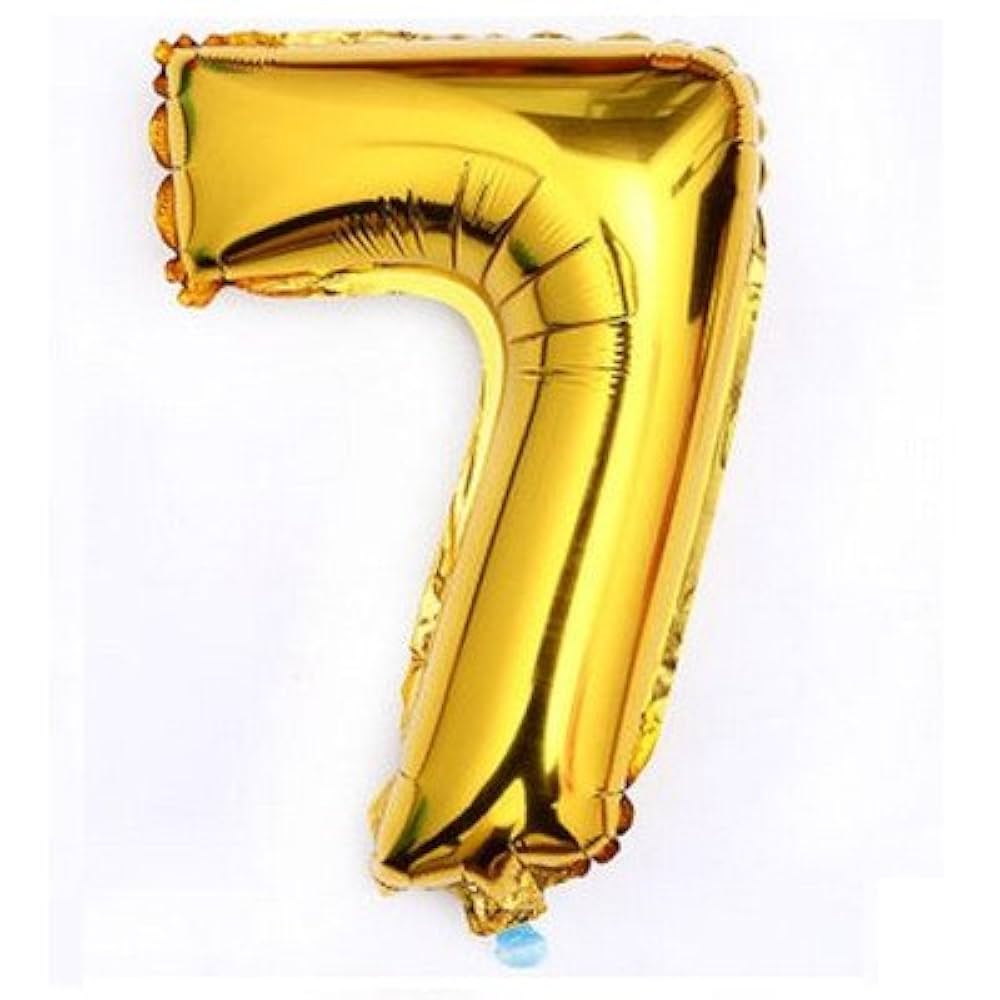 Number : (7) Set Of 1 PCS. Counting Golden Foil Balloon