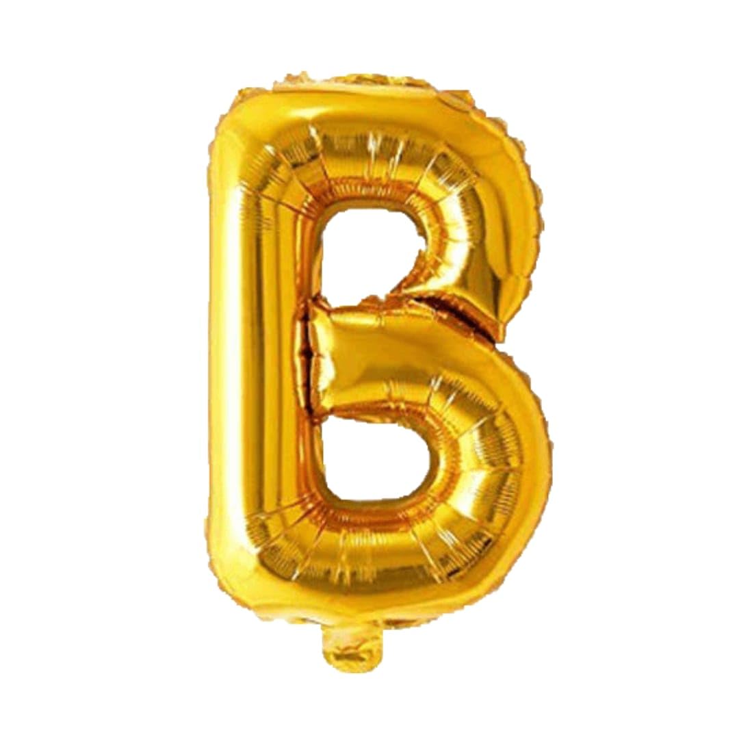 Letter : (B) Set Of 1 PCS. Alphabet Golden Foil Balloon