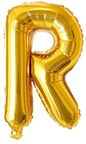 Letter : (R) Set Of 1 PCS. Alphabet Golden Foil Balloon