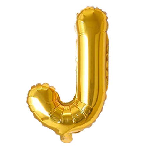 Letter : (J) Set Of 1 PCS. Alphabet Golden Foil Balloon