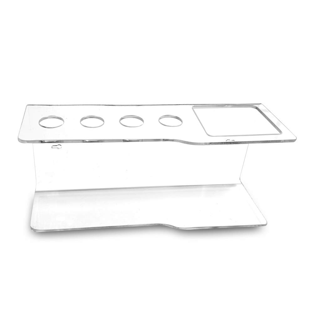 TRANSPARENT ACRYLIC DUSTER AND MARKER PEN STAND FOR WHITE BOARD PACK OF 1 PCS