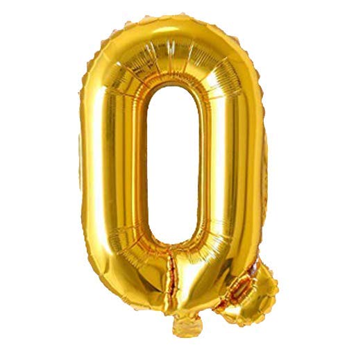 Letter : (Q) Set Of 1 PCS. Alphabet Golden Foil Balloon