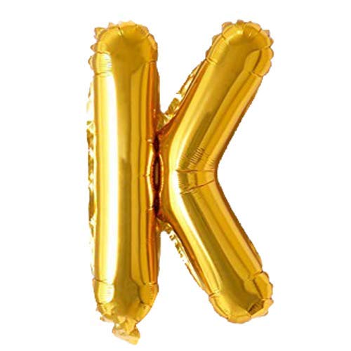 Letter : (K) Set Of 1 PCS. Alphabet Golden Foil Balloon